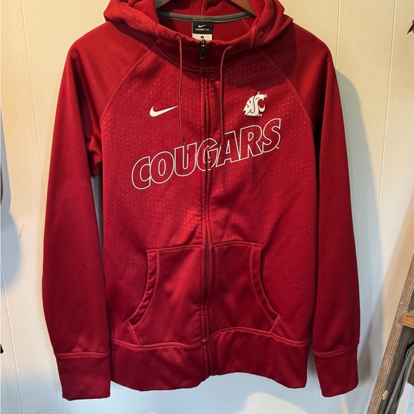 Nike Tops - ❤️🐾 Nike WSU Cougars Therma-Fit Zip Hoodie Women's Large ✨